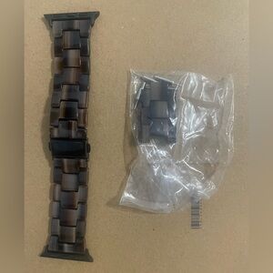 Brown and Black Tortoise Shell Apple Watch Band